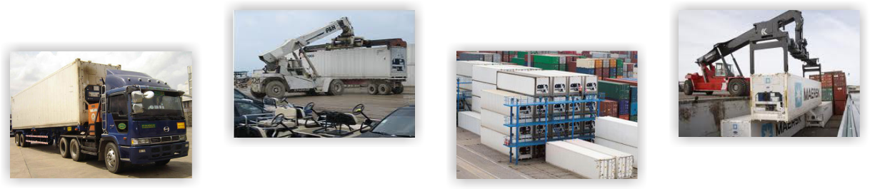 Proses perpindahan reefer container dari truk trailer hingga ke kapal